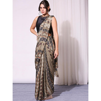 Soup By Sougat Paul Multi Colour Saree with Blouse (Set of 2)