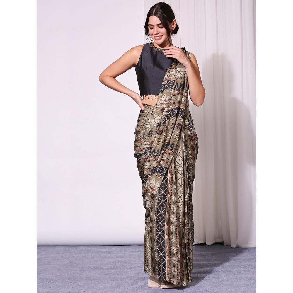 Soup By Sougat Paul Multi Colour Saree with Blouse (Set of 2)