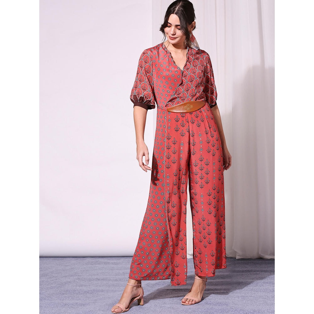 Soup By Sougat Paul Coral Jumpsuit