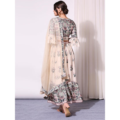 Soup By Sougat Paul Off White Skirt -Set of 3