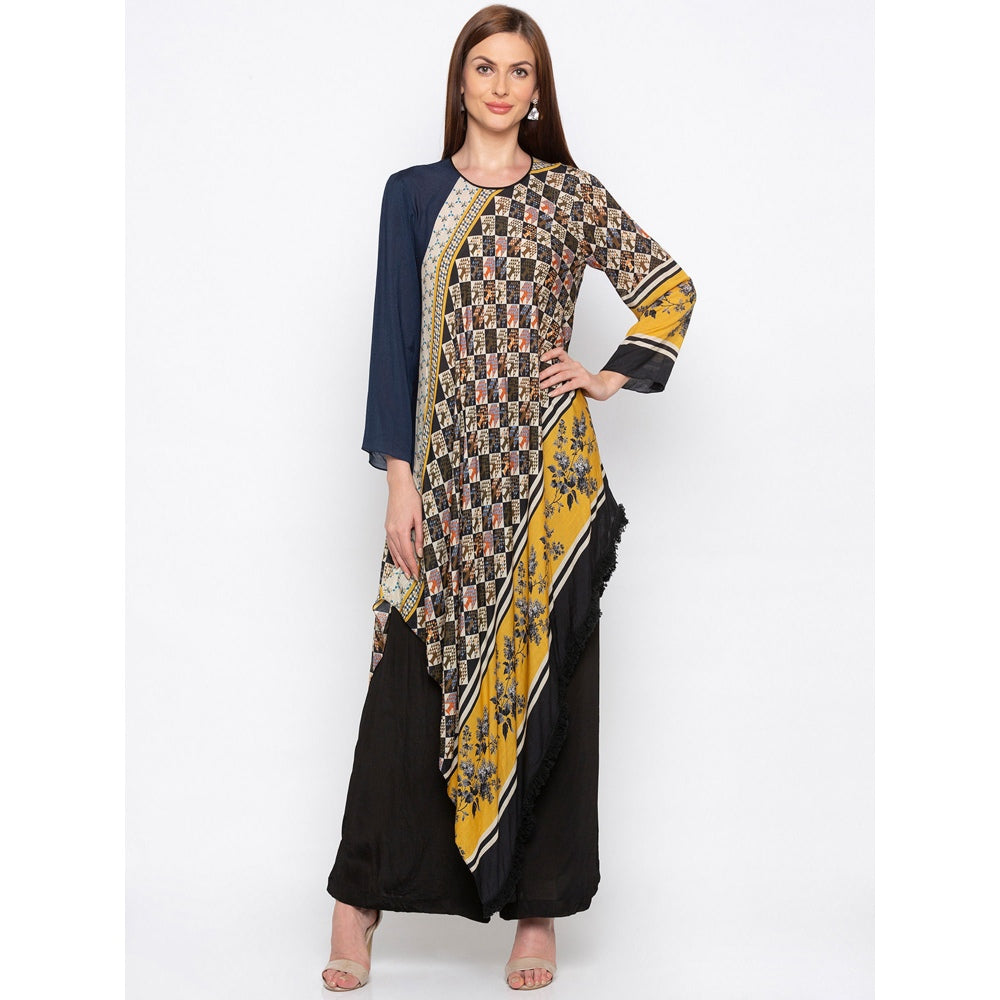 Soup by Sougat Paul Multicolor Printed Tunic With Palazzo - Customisable (Set of 2)