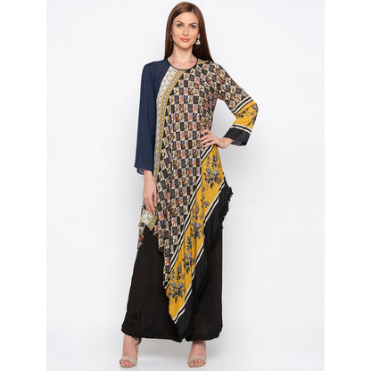 Soup by Sougat Paul Multicolor Printed Tunic With Palazzo - Customisable (Set of 2)