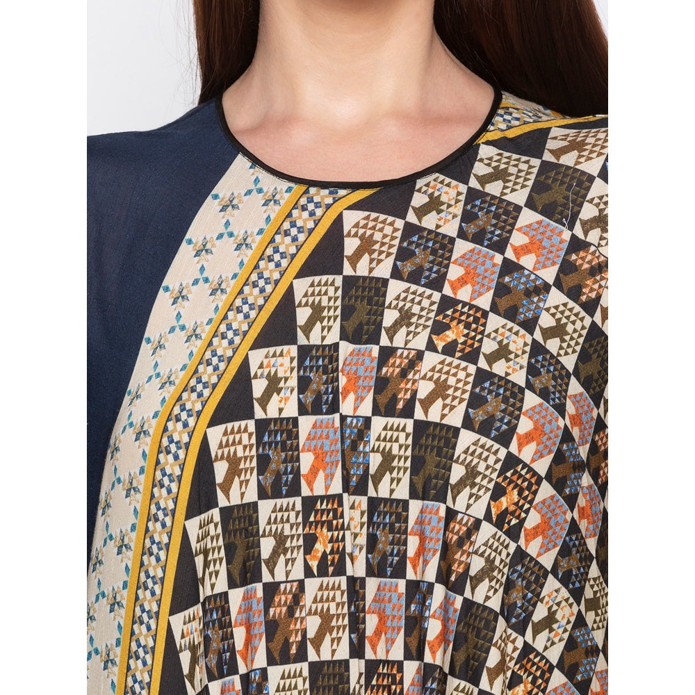 Soup by Sougat Paul Multicolor Printed Tunic With Palazzo - Customisable (Set of 2)