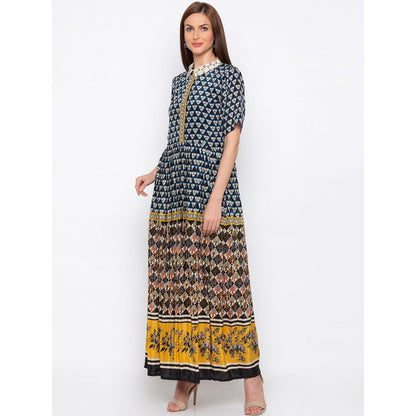 Soup by Sougat Paul Multicolor Collar Neck Dress - Customisable