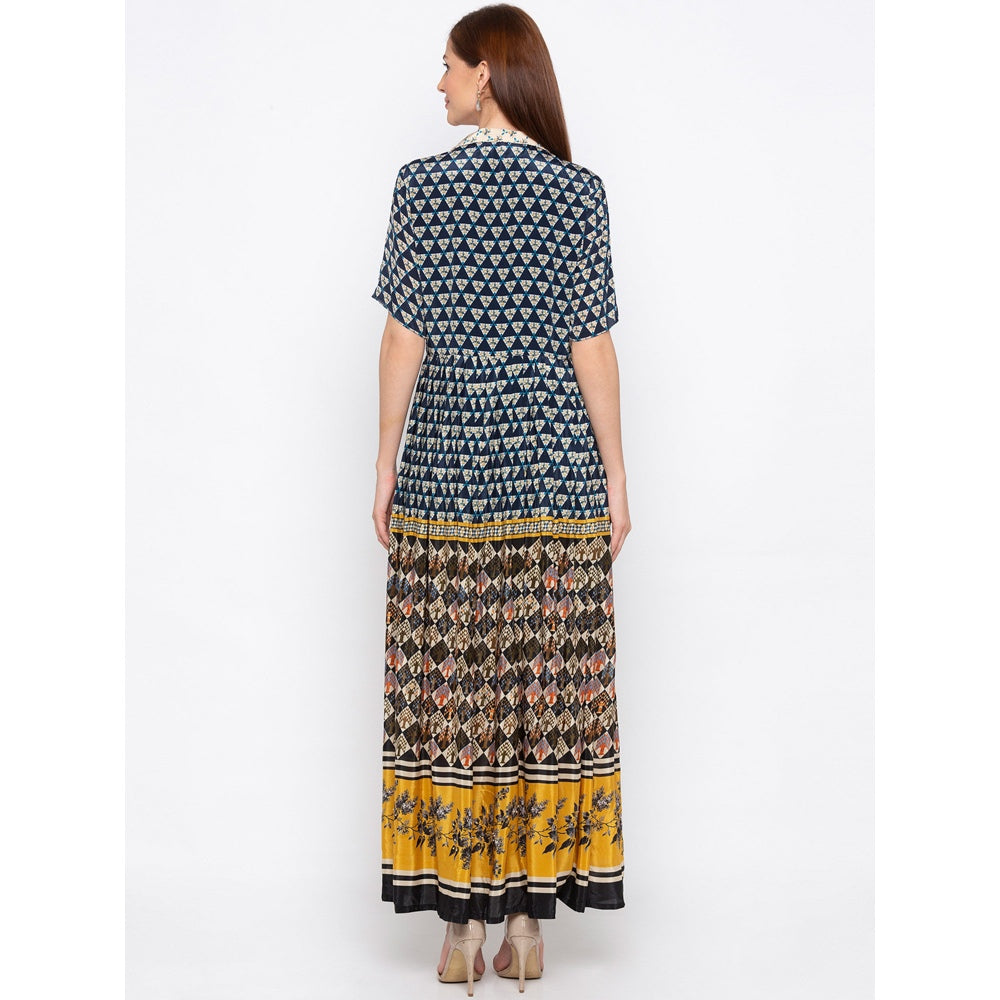 Soup by Sougat Paul Multicolor Collar Neck Dress - Customisable