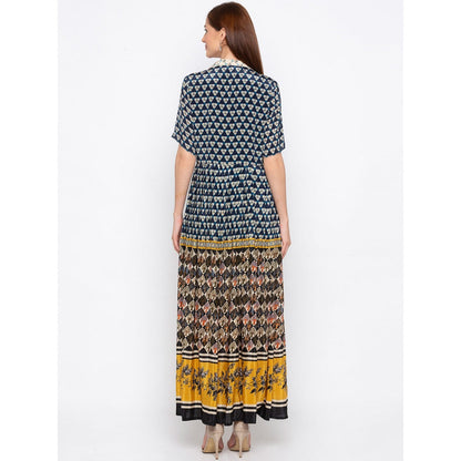 Soup by Sougat Paul Multicolor Collar Neck Dress - Customisable