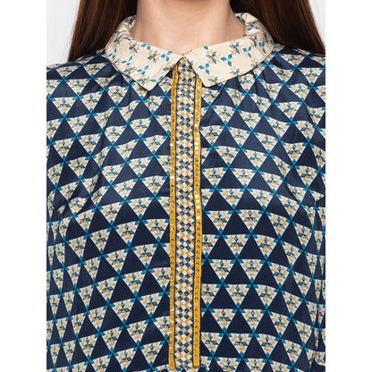 Soup by Sougat Paul Multicolor Collar Neck Dress - Customisable