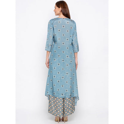 Soup by Sougat Paul Blue Printed Kurta With Palazzo - Customisable (Set of 2)