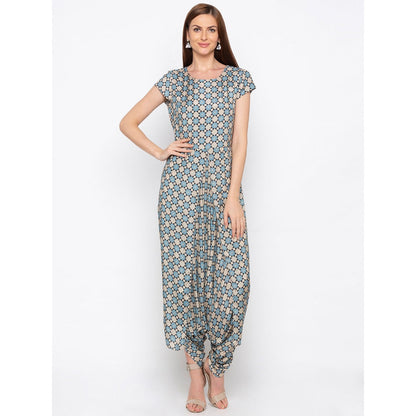 Soup by Sougat Paul Multicolor Jumpsuit With Printed Jacket - Customisable (Set of 2)