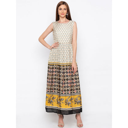 Soup by Sougat Paul Multicolor Printed Dress With Jacket - Customisable (Set of 2)