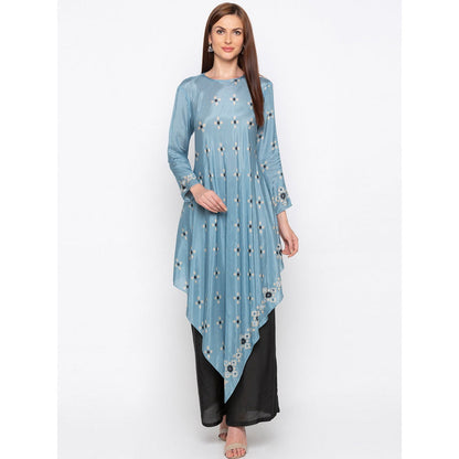 Soup by Sougat Paul Blue Printed Kurta With Palazzo (Set of 2)