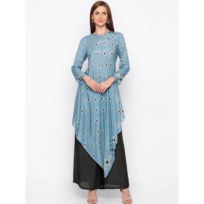 Soup by Sougat Paul Blue Printed Kurta With Palazzo (Set of 2)