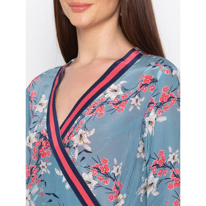 Soup by Sougat Paul Blue Printed Kurta With Palazzo (Set of 2)