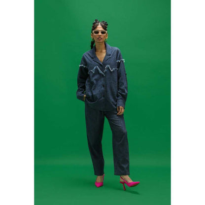 SPACE Tru Co Ord Set Blue Wing Teal (Set of 2)