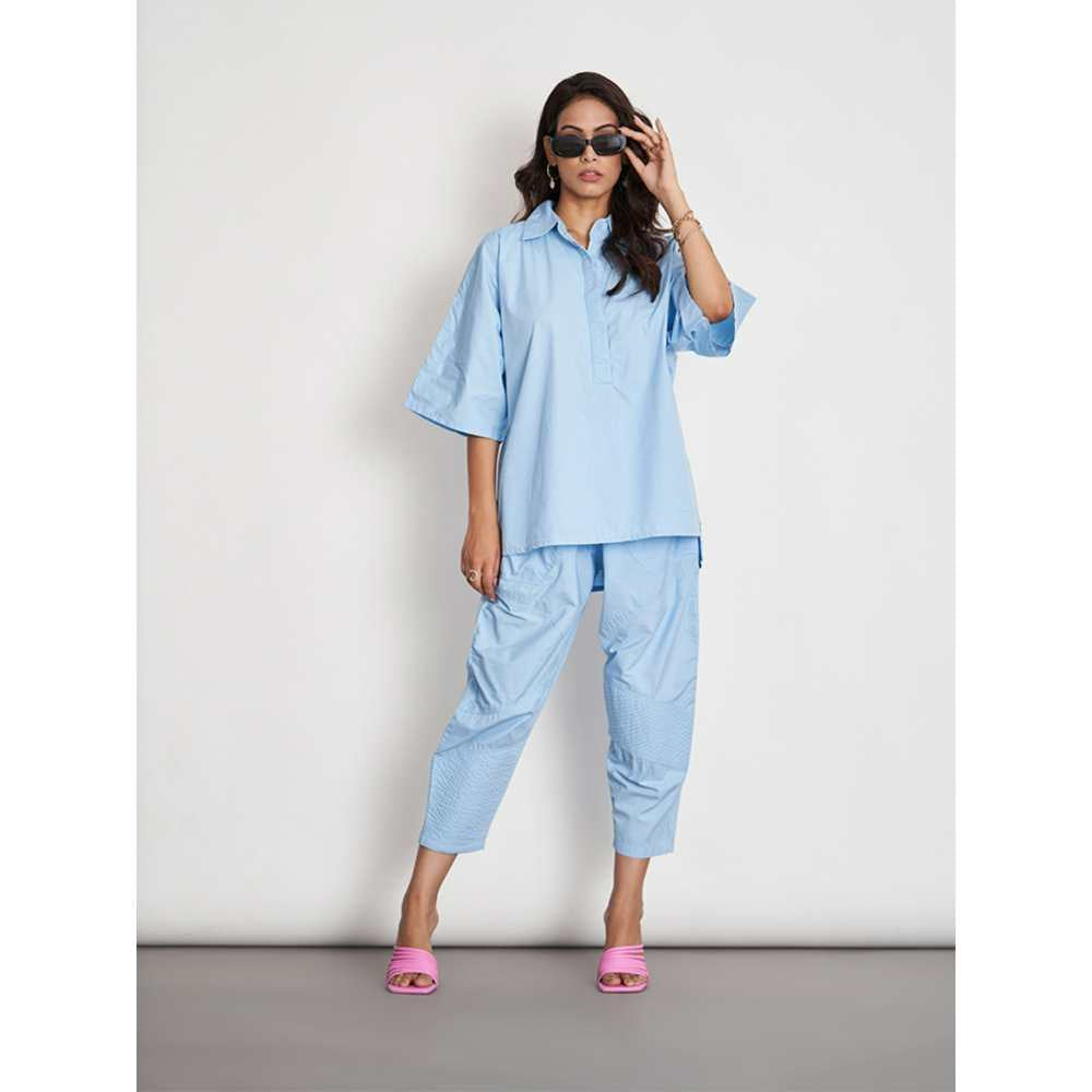 SPACE Ikigai Co Ord Set Azure Blue (Set of 2)