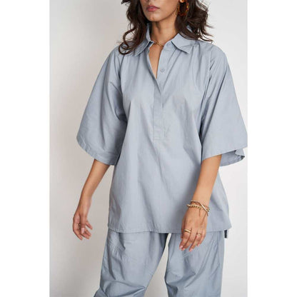 SPACE Ikigai Co Ord Set Vapor Blue (Set of 2)