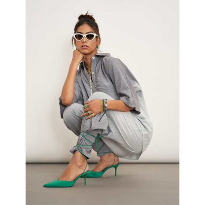 SPACE Tsuki Co Ord Set Wan Grey (Set of 2)