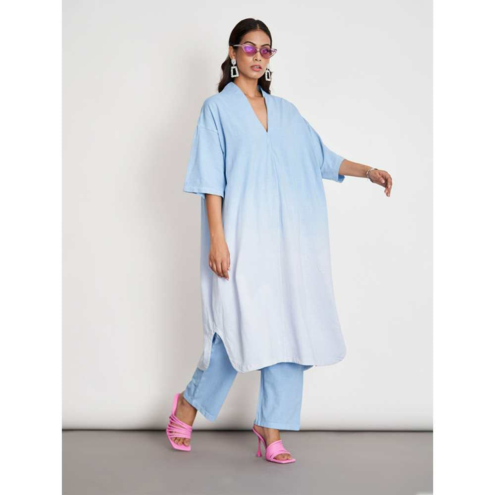SPACE Thia Kimono Co Ord Set Starlight Blue (Set of 2)