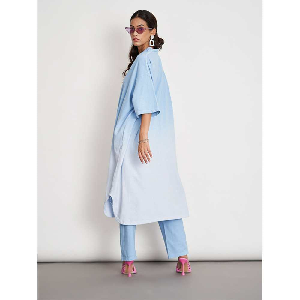 SPACE Thia Kimono Co Ord Set Starlight Blue (Set of 2)