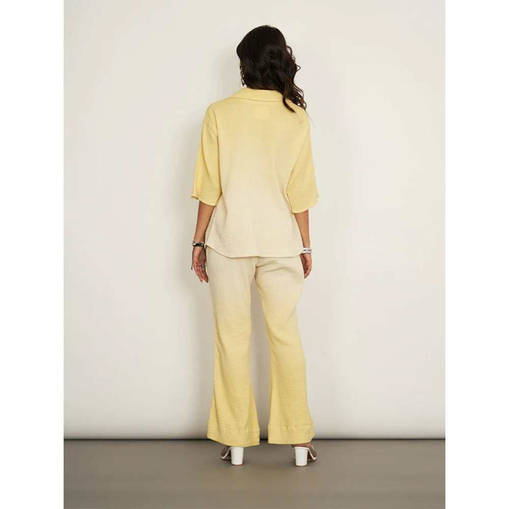 SPACE Itza Co Ord Set Pastel Yellow (Set of 2)