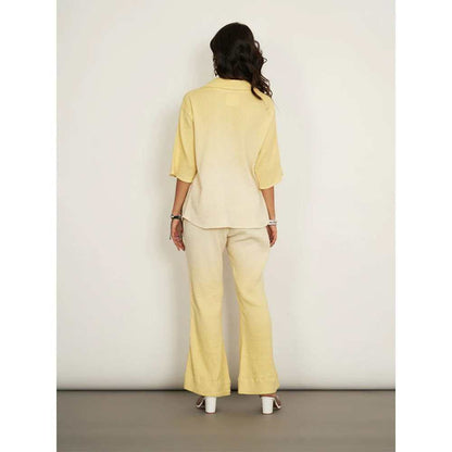 SPACE Itza Co Ord Set Pastel Yellow (Set of 2)