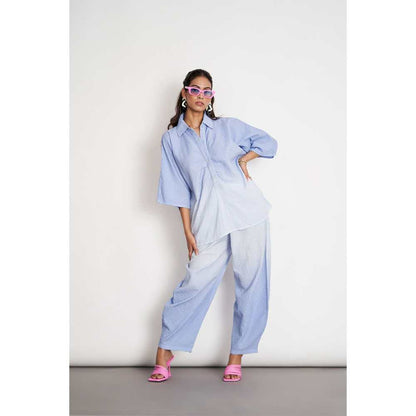 SPACE Tsuki Zen Co Ord Set Languid Blue (Set of 2)