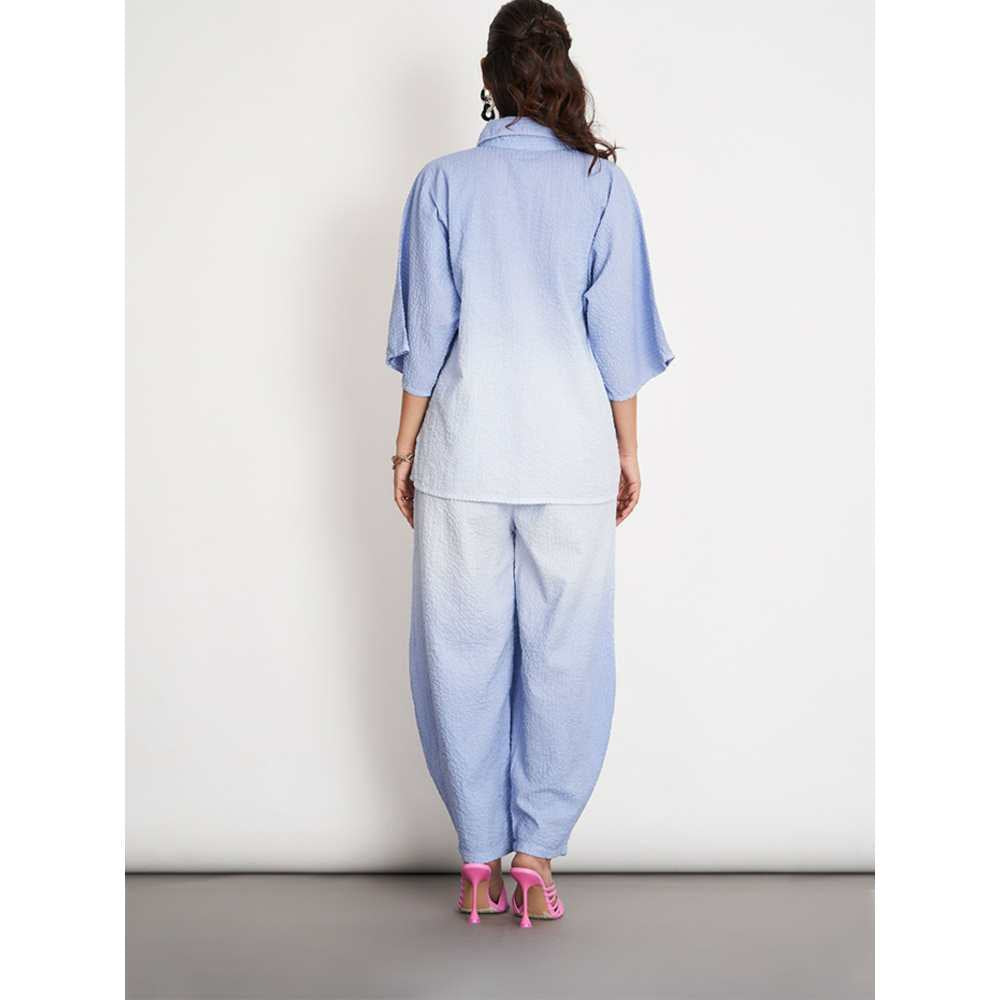 SPACE Tsuki Zen Co Ord Set Languid Blue (Set of 2)