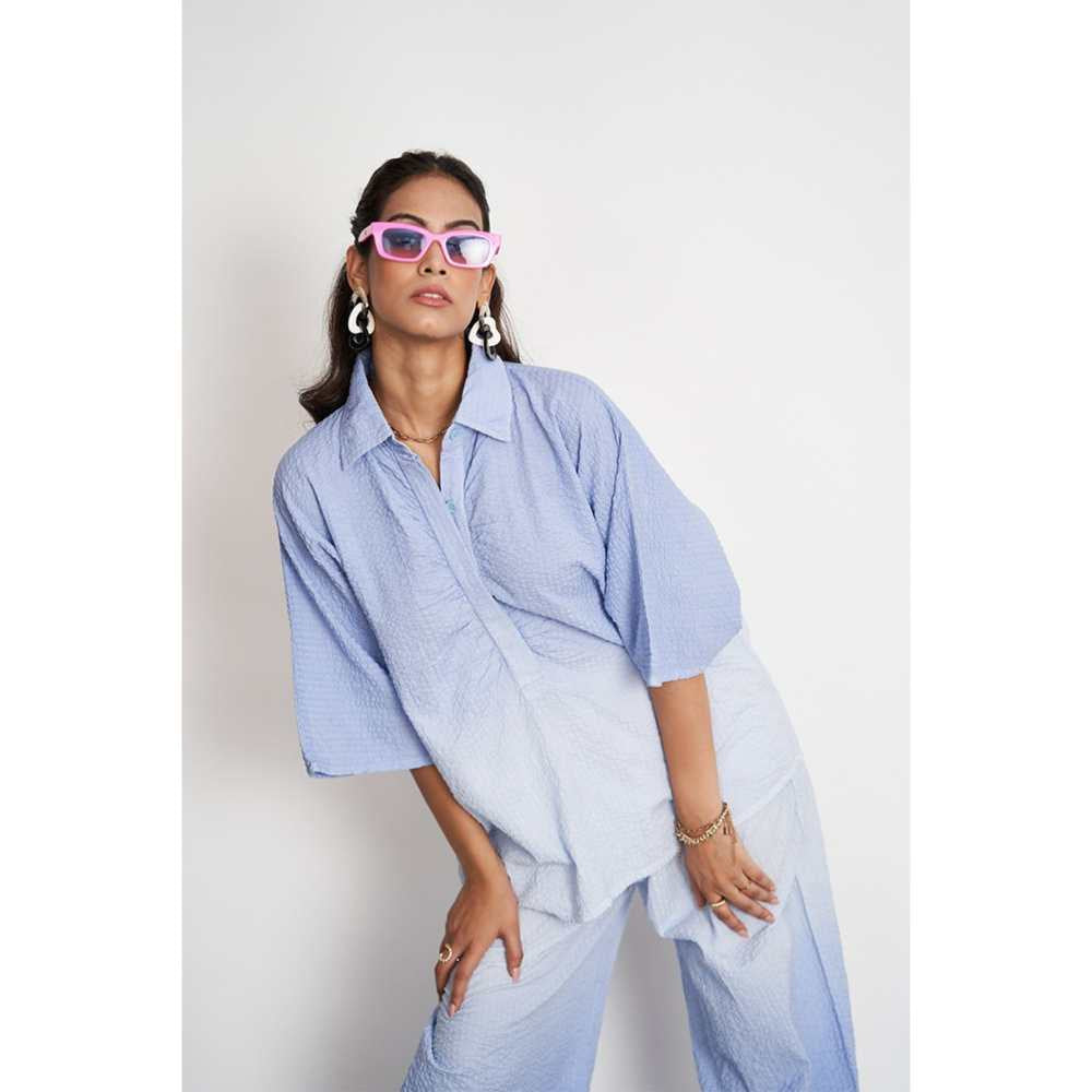 SPACE Tsuki Zen Co Ord Set Languid Blue (Set of 2)