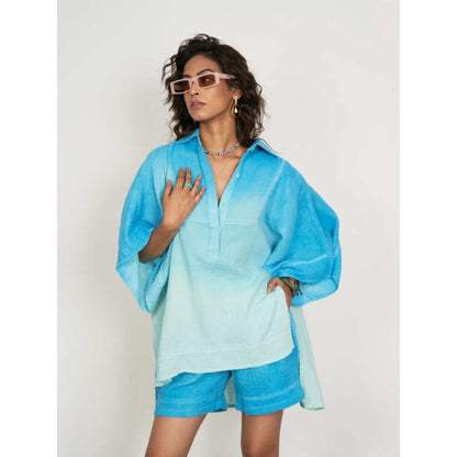 SPACE Lagoon Co Ord Set Aqua Glass (Set of 2)