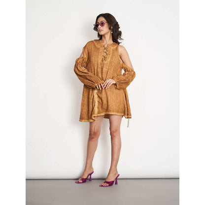 SPACE Kinza Spice Brown Dress