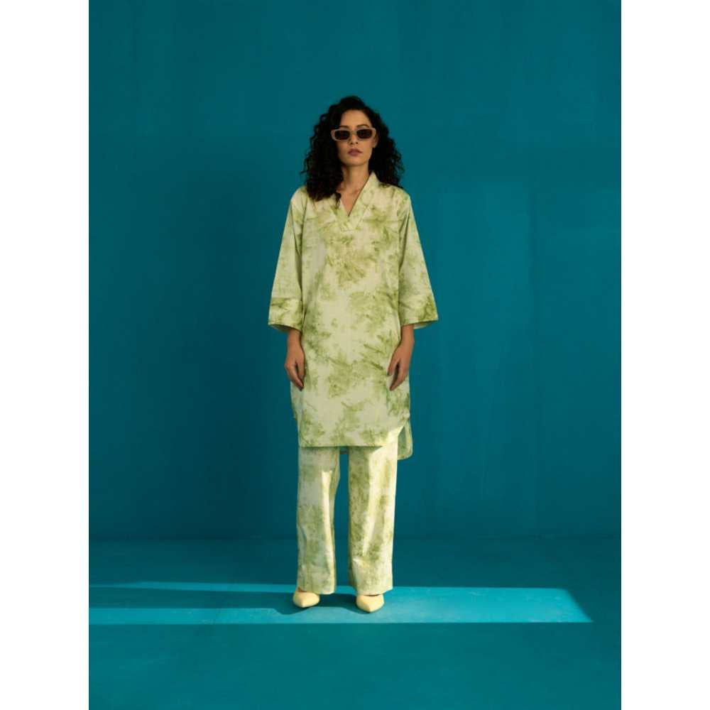 SPACE Tsukiyo Co Ord Set Green (Set of 2)