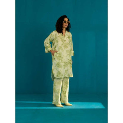 SPACE Tsukiyo Co Ord Set Green (Set of 2)
