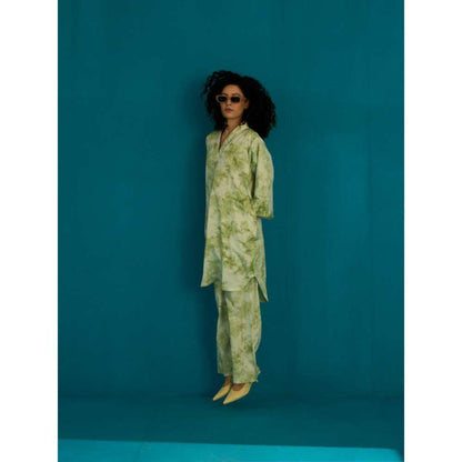 SPACE Tsukiyo Co Ord Set Green (Set of 2)