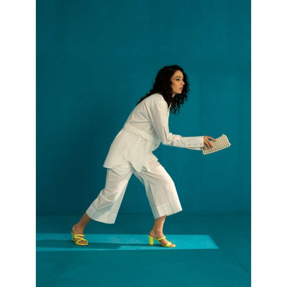 SPACE Wa Co Ord Set White (Set of 2)