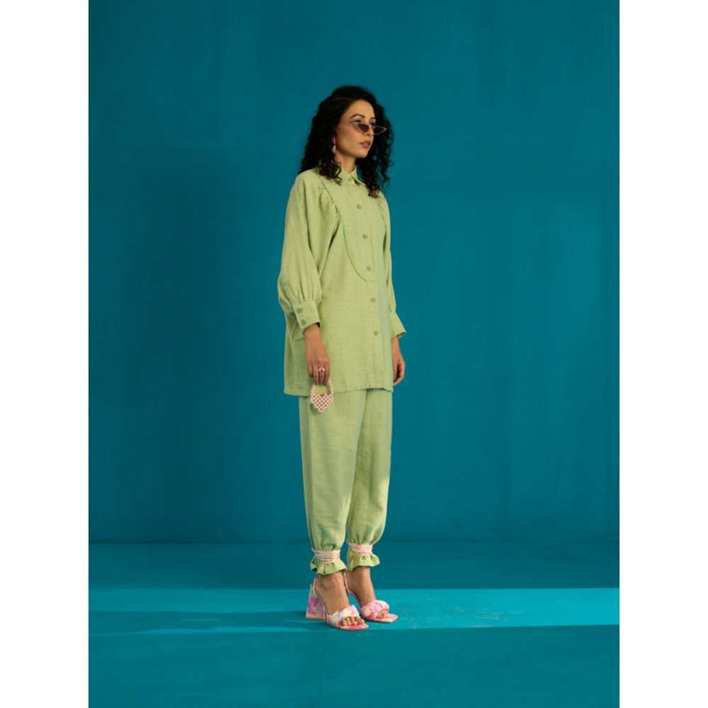 SPACE Shinmai Day Co Ord Set Green (Set of 2)