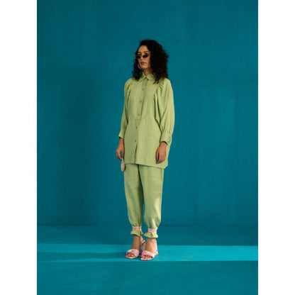 SPACE Shinmai Day Co Ord Set Green (Set of 2)