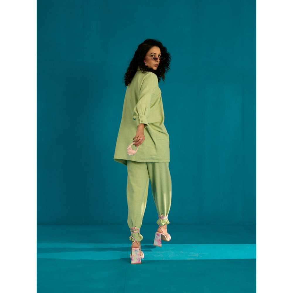 SPACE Shinmai Day Co Ord Set Green (Set of 2)