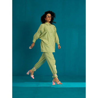 SPACE Shinmai Day Co Ord Set Green (Set of 2)