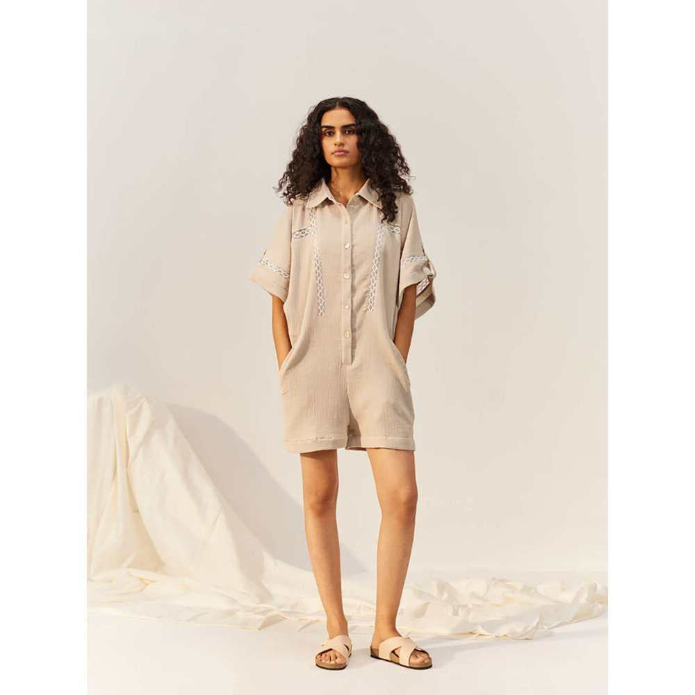 SPACE Grey Egypt Playsuit