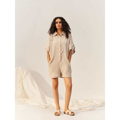 SPACE Grey Egypt Playsuit
