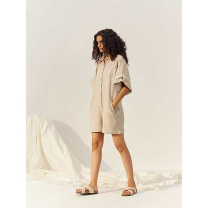 SPACE Grey Egypt Playsuit
