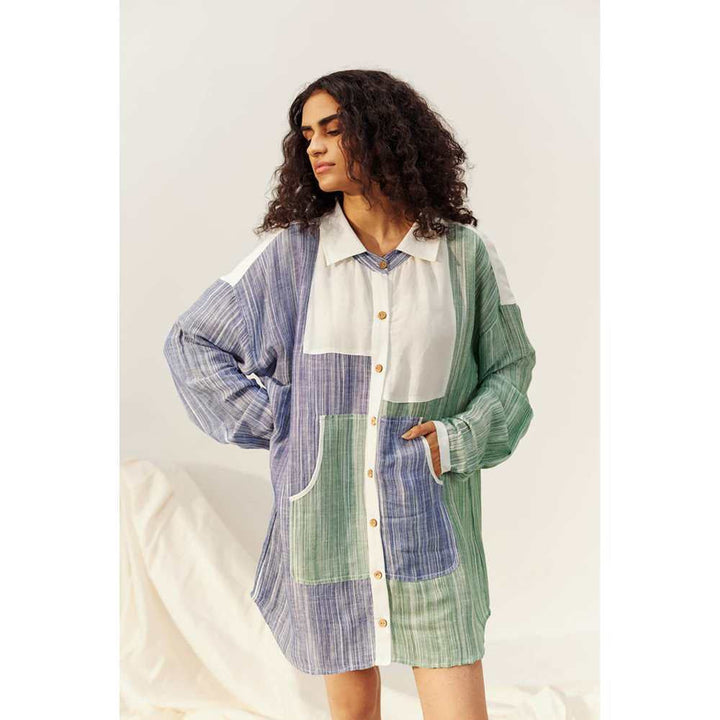 SPACE Multicolored Cleo Shirt Dress