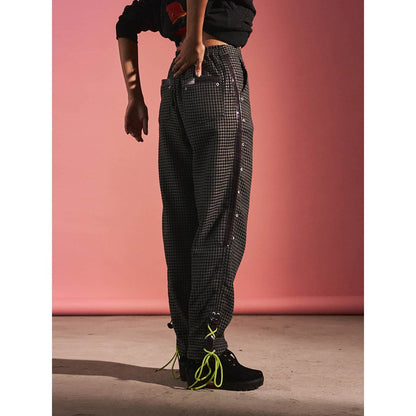 SPACE Grey Self Design Tapered Wayne-Viny-Pants