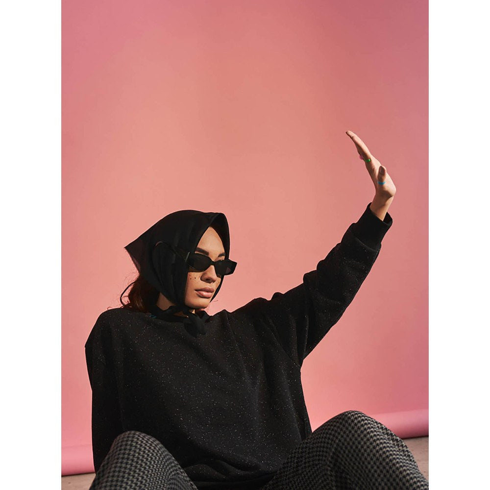 SPACE Black Saint Pablo Embroidered Sweatshirt