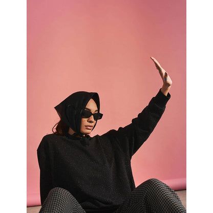 SPACE Black Saint Pablo Embroidered Sweatshirt