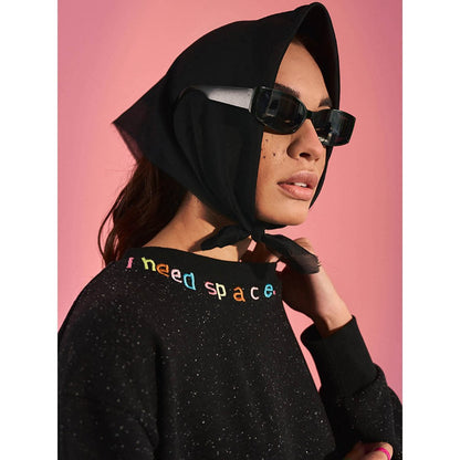 SPACE Black Saint Pablo Embroidered Sweatshirt