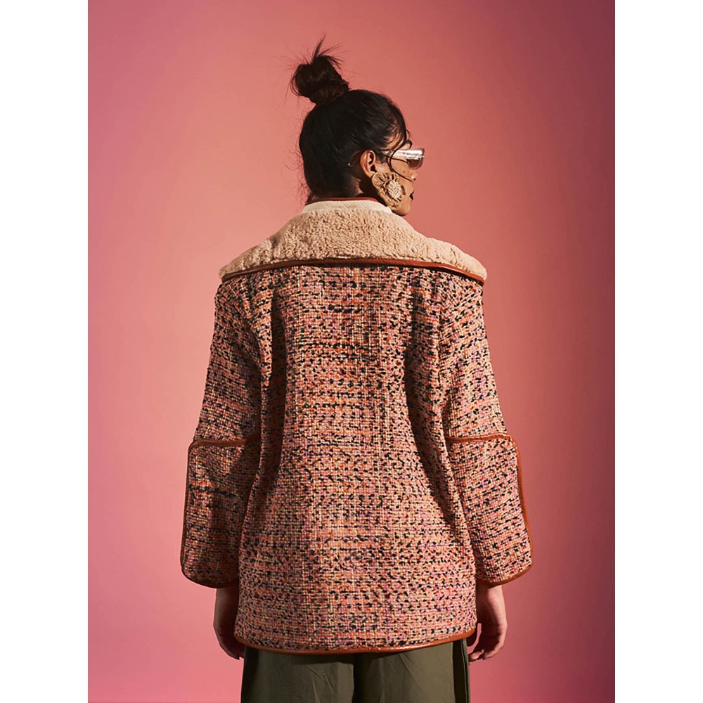 SPACE Multi Moses High Neck Self Design Jacket