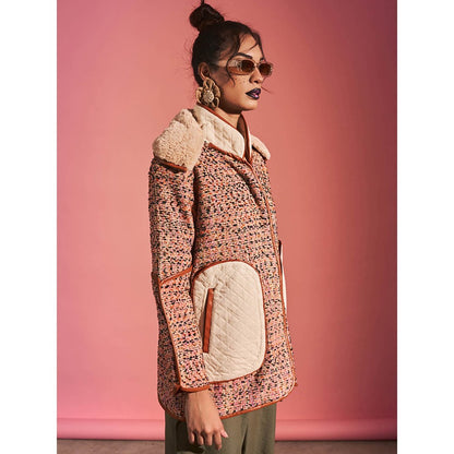 SPACE Multi Moses High Neck Self Design Jacket