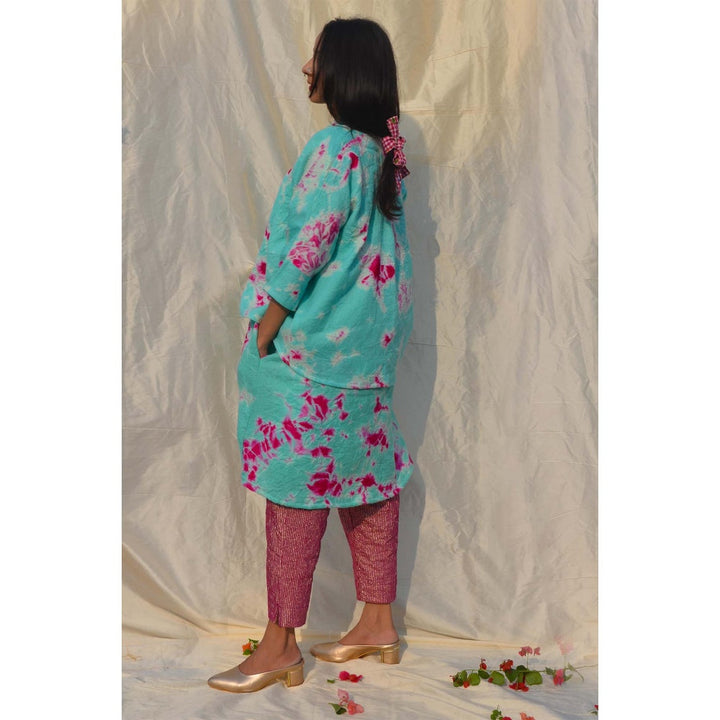 Studio Malang Hand Dyed Woolen Layered Suit (Set Of 3)