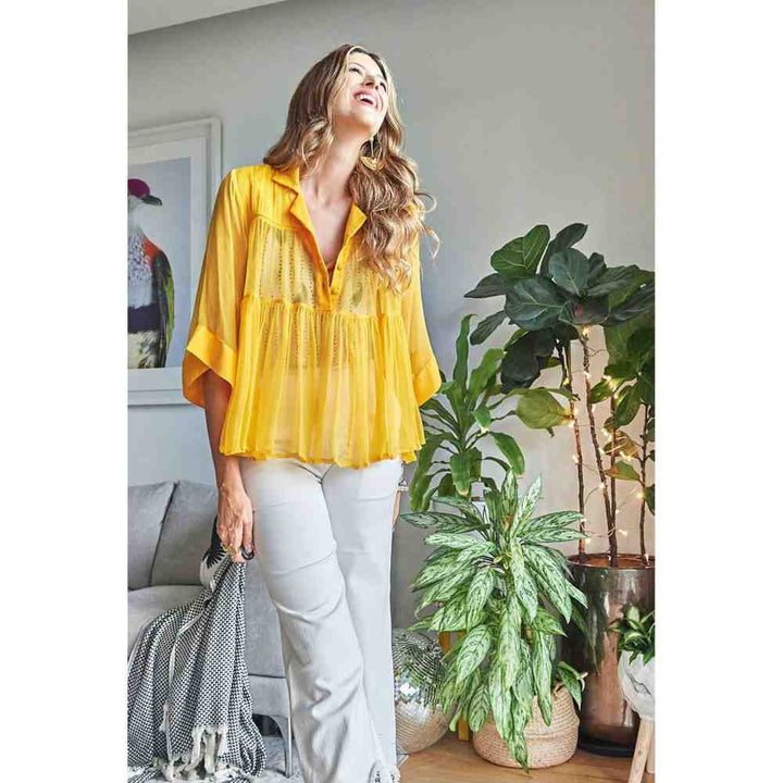 Style Junkiie Dandelion Yellow Layered Shirt (Set of 2)